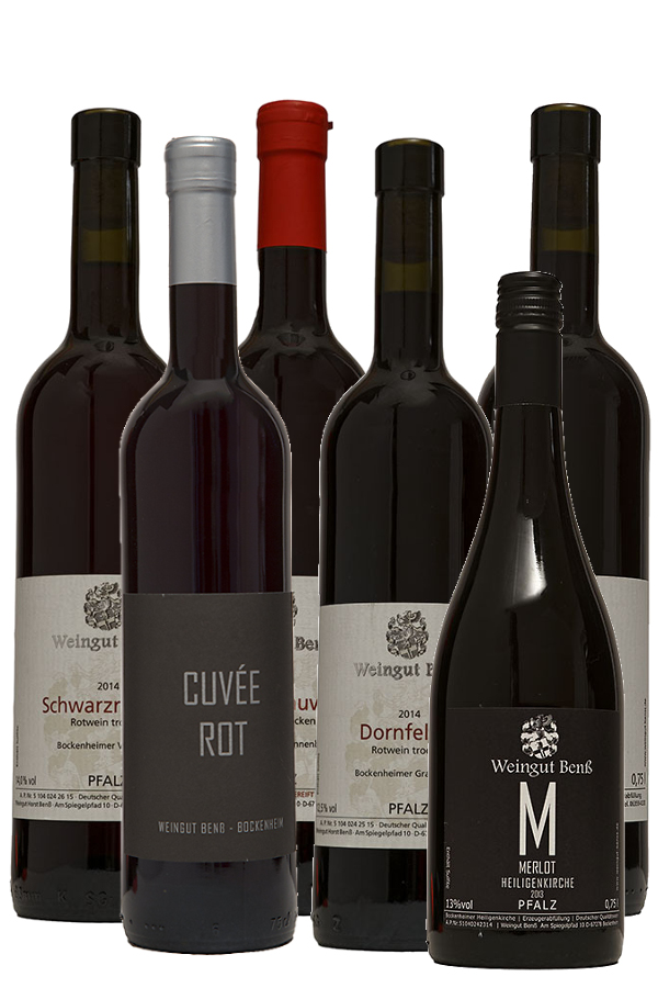 Probepaket Rotwein: 6x 1 Flasche – 0,75l Rotwein trocken